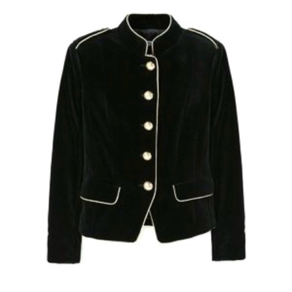 Black Velvet Military Jacket